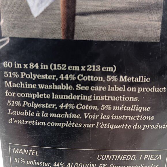 Bee & Willow-Table Cloth-60x84-Seats 6-8/White Snow- Home Gray & White-Holiday - Picture 7 of 10